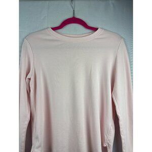 Soft & Cozy Loungewear Long Sleeve Top S Light Pink Cotton Blend
